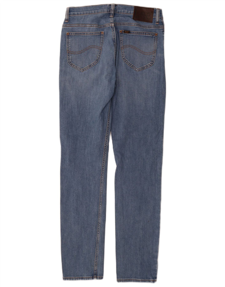 Lee Damen Rider Slim Jeans W30 L32 Blaue Baumwolle