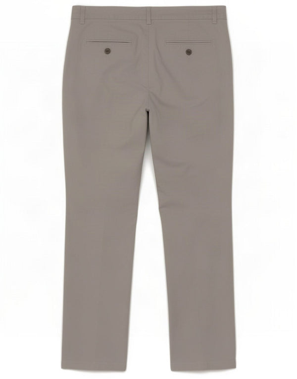 Max Mara Damen Weekend Straight Chino Hose UK 12 Medium W30 L27 Grau