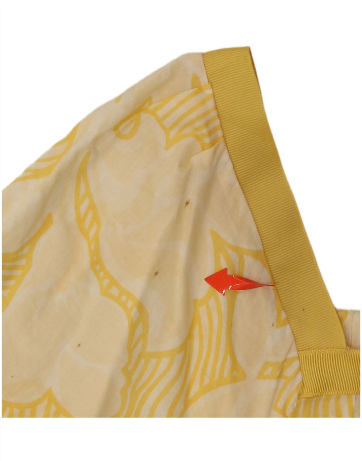 MOSSIMO Crop-Blusenoberteil für Damen, UK-Größe 46, Größe L, gelb, geblümt, Baumwolle