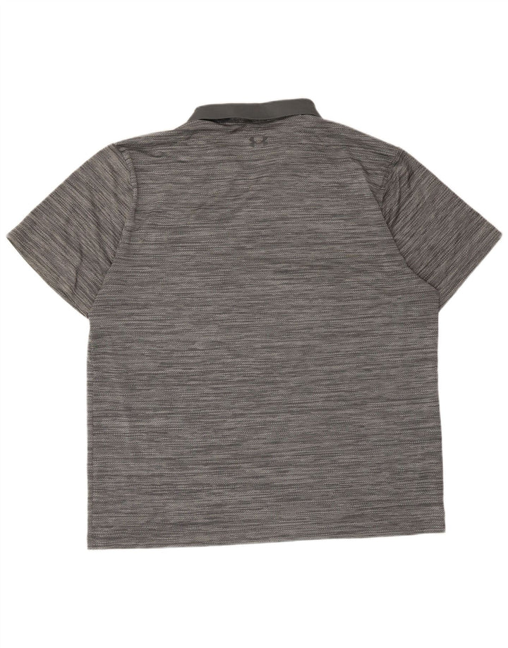 Under Armour Herren Poloshirt 2XL Grau gestreift