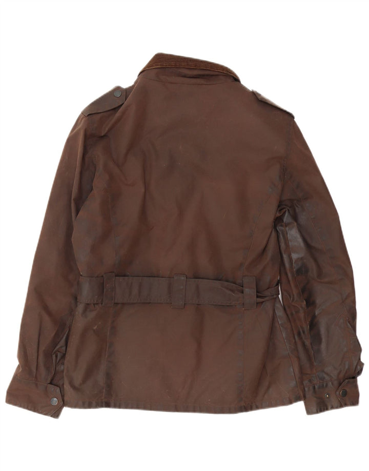 Crane Womens Military Übergroße Wachsjacke UK 10 Small Braun