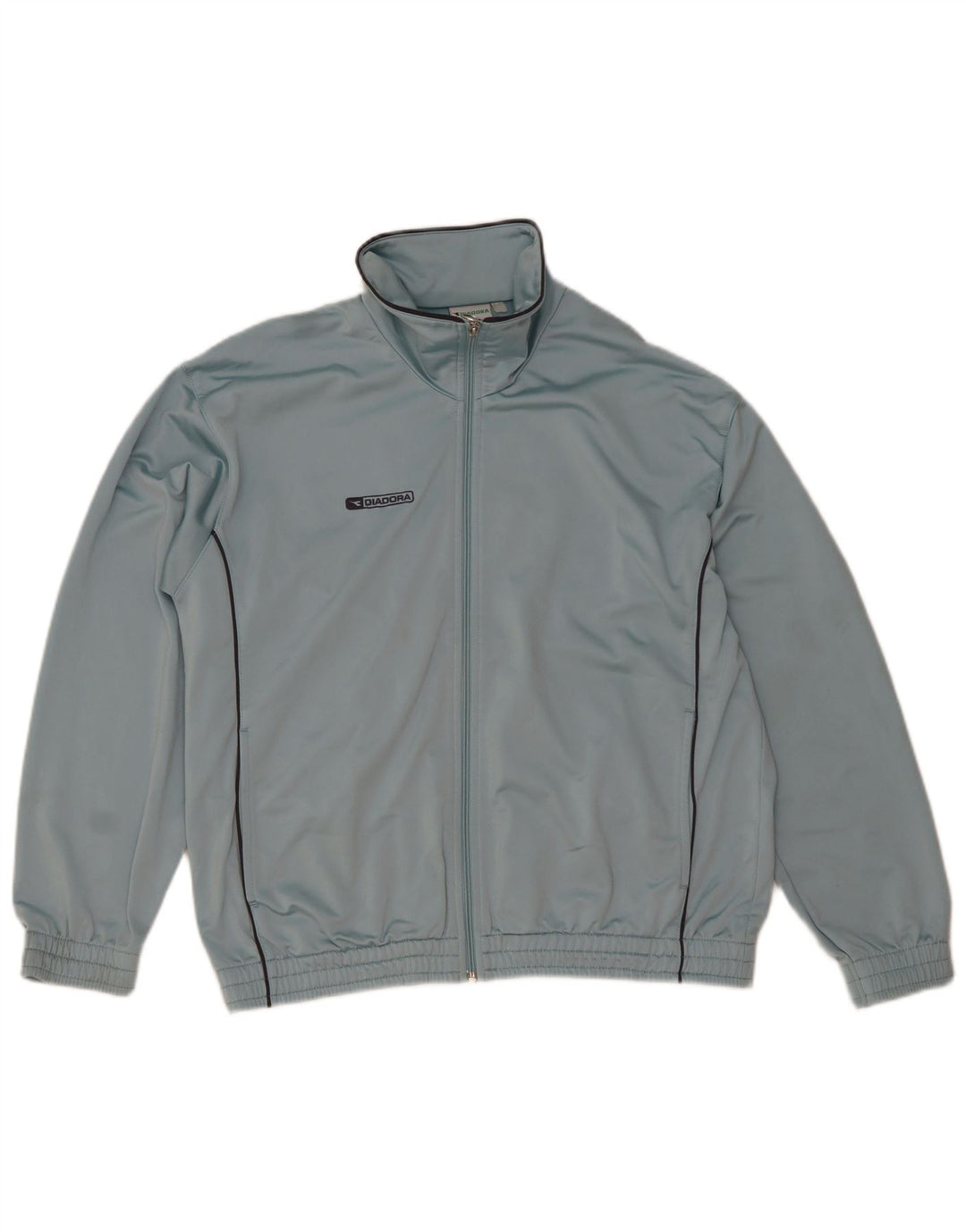 Diadora Herren-Trainingsanzug-Top-Jacke, großes, blaues Polyester
