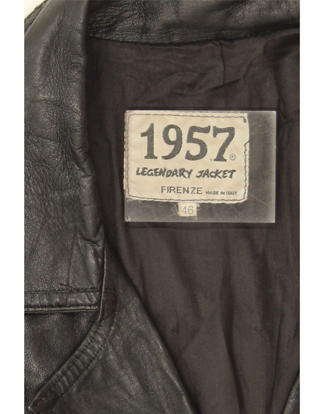Legendäre Jacke 1957 Damen Lederjacke IT 46 Großes schwarzes Leder