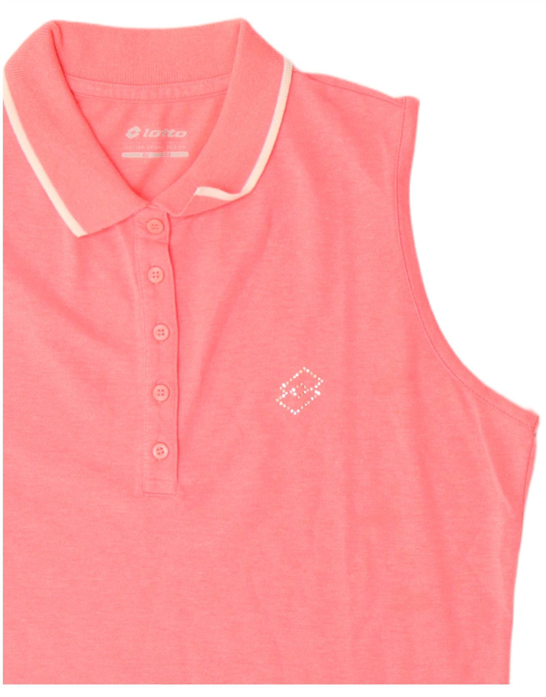 Lotto Damen ärmelloses Poloshirt UK 14 Large Pink