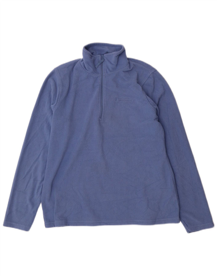 Mountain Warehouse Damen-Fleecepullover mit Reißverschluss am Kragen, UK 12, Mittelblau