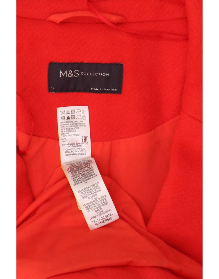 Marks & Spencer Damenmantel UK 14 Large Rot Polyester