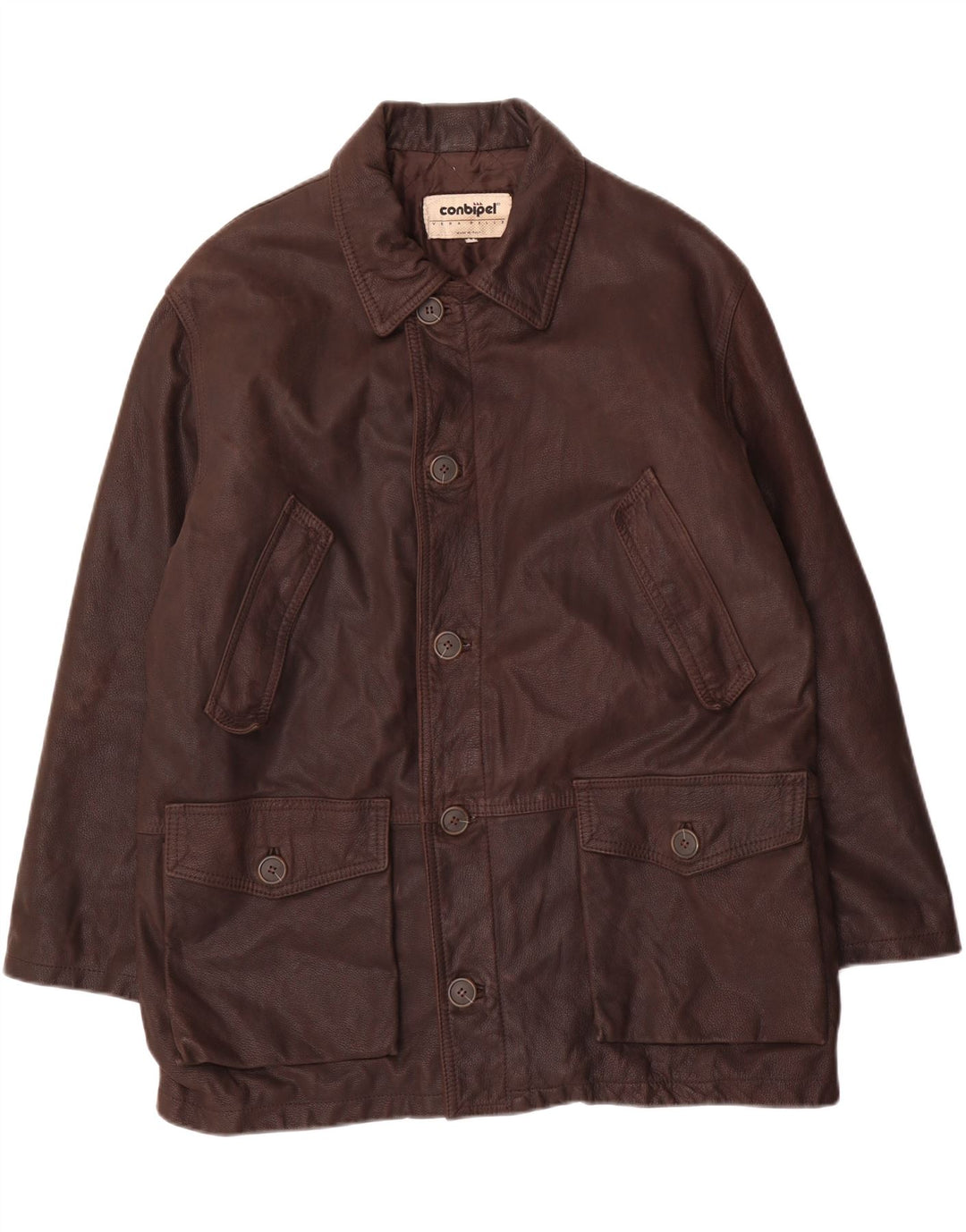 CONBIPEL Herren Lederjacke UK 42 XL Braunes Leder