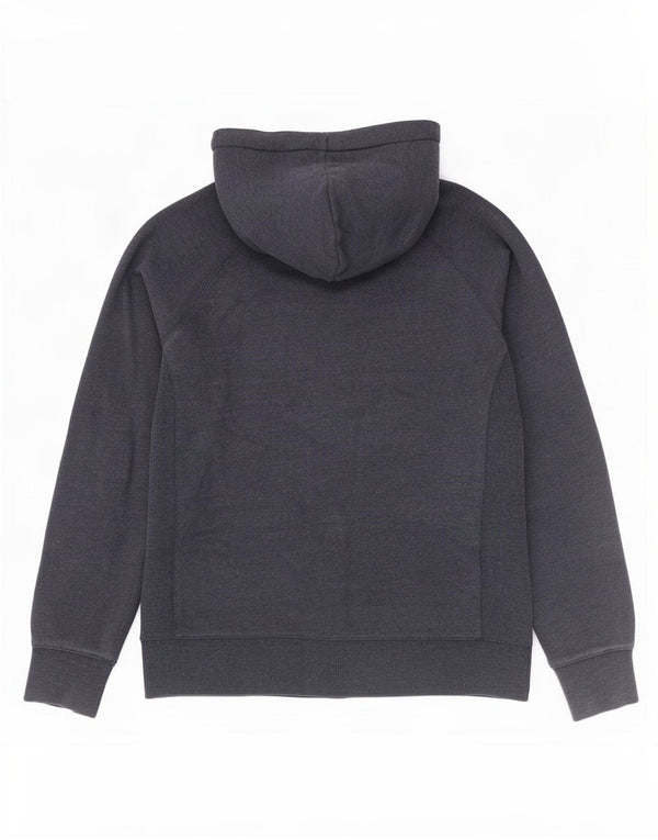 Animal Womens Zip Hoodie Sweater UK 14 Large Navy Blue Cotton