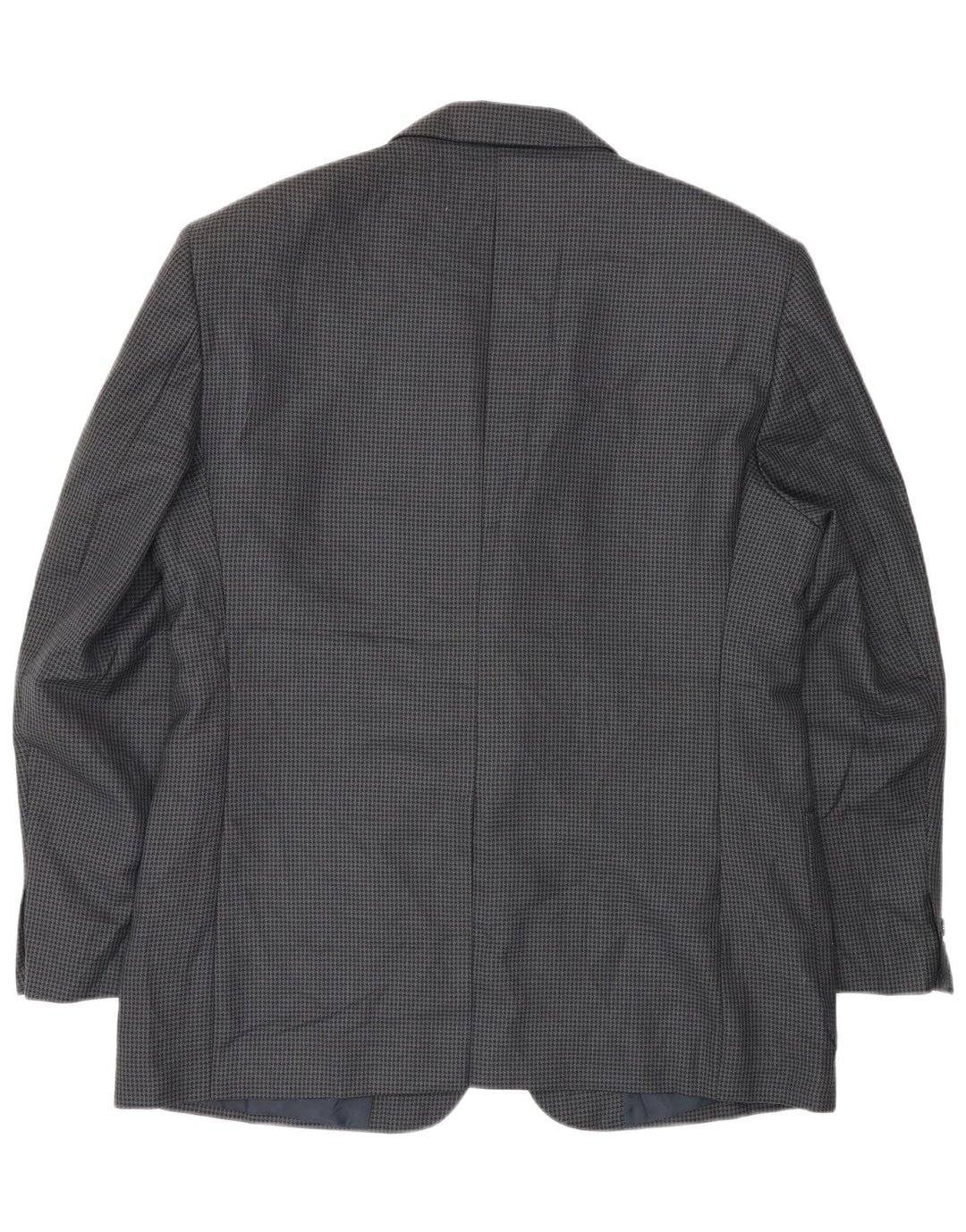 Farah Herren-Blazer mit 2 Knöpfen, UK 40, große marineblaue Hahnentritt-Wolle
