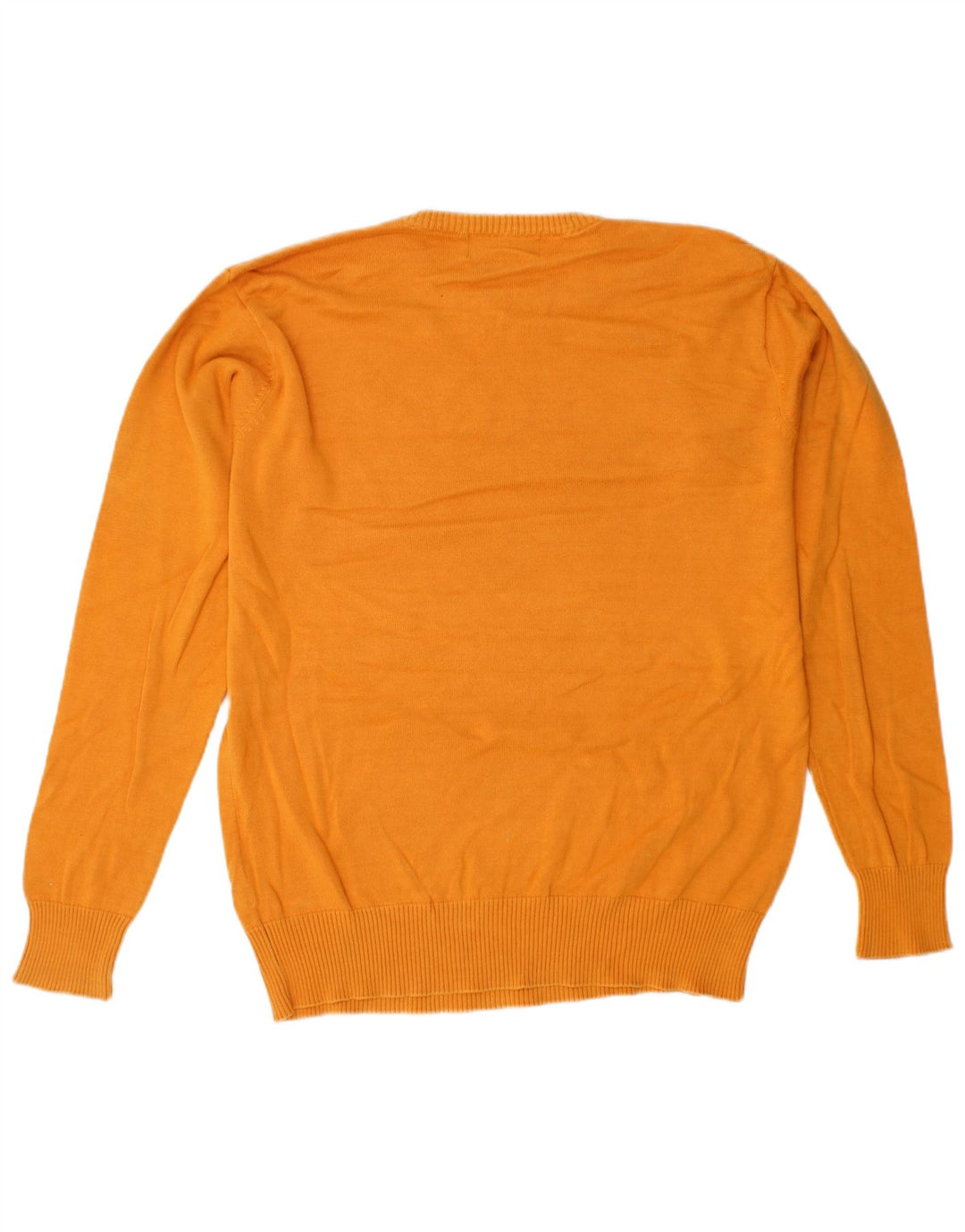 KAPPA Herren-Pullover mit Rundhalsausschnitt, XL, gelbe Baumwolle