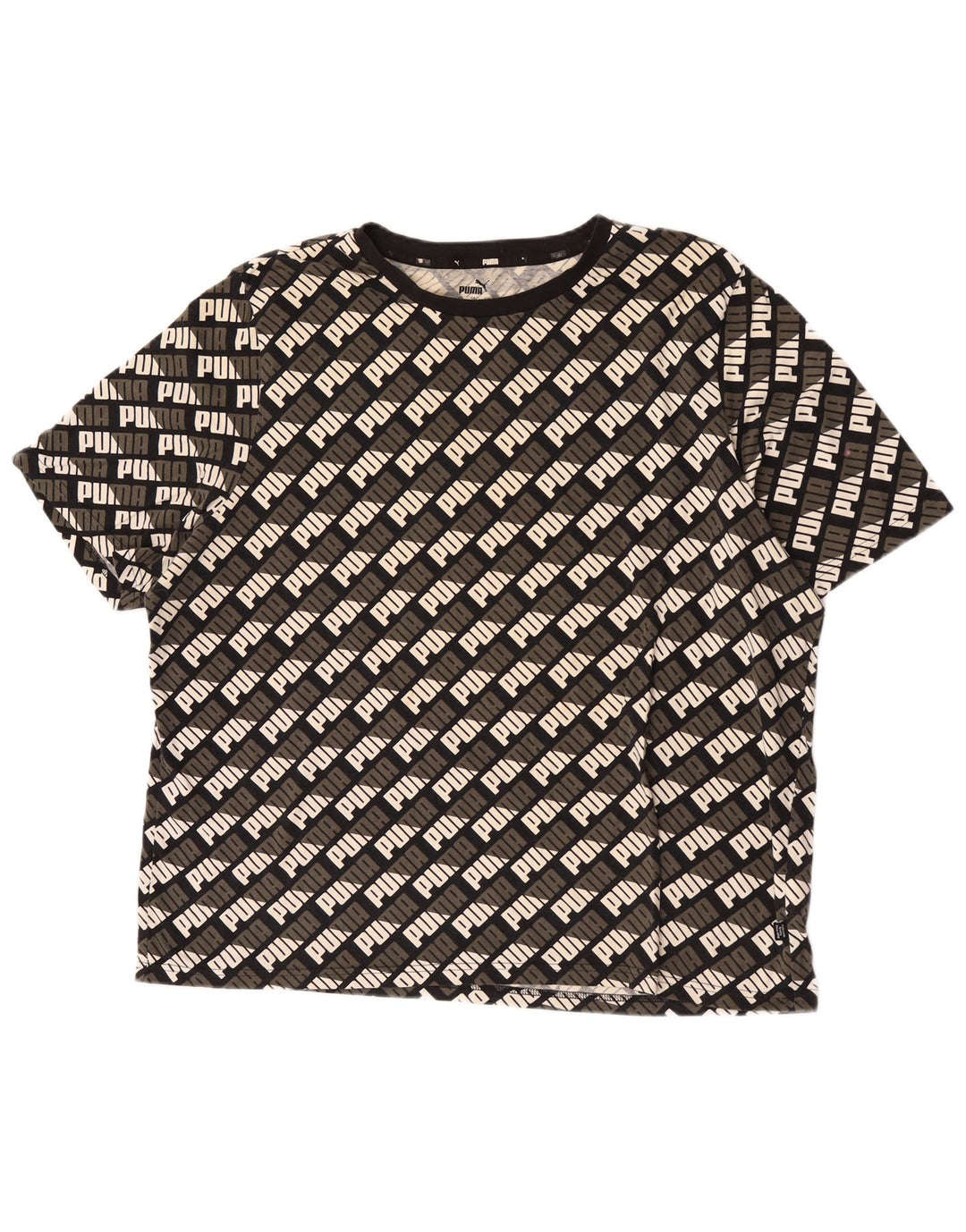 Puma Herren Grafik T-Shirt Top 2XL Schwarz Baumwolle