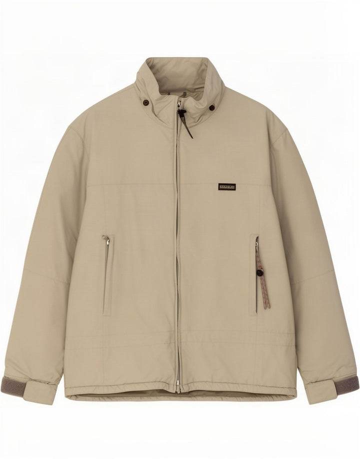 Napapijri Herren-Windbreaker-Jacke, UK 38, mittelbeigefarbenes Polyamid