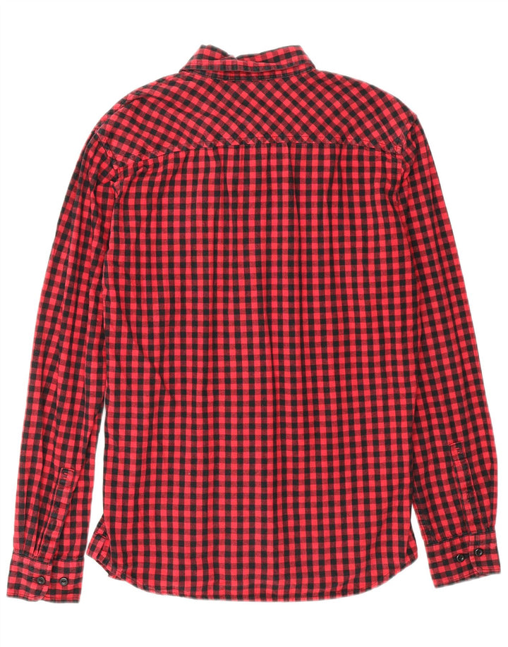 WOOLRICH Mens Flannel Shirt Small Red Gingham Cotton