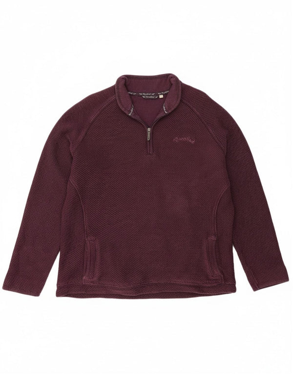 Weird Fish Damen-Sweatshirt mit Reißverschluss am Hals, UK 18, XL, Lila, Baumwolle