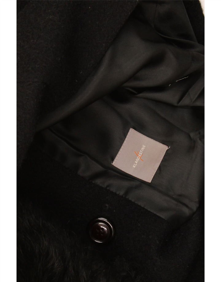 Vintage Damen 1 Knopf Blazer Jacke UK 14 Medium Schwarz