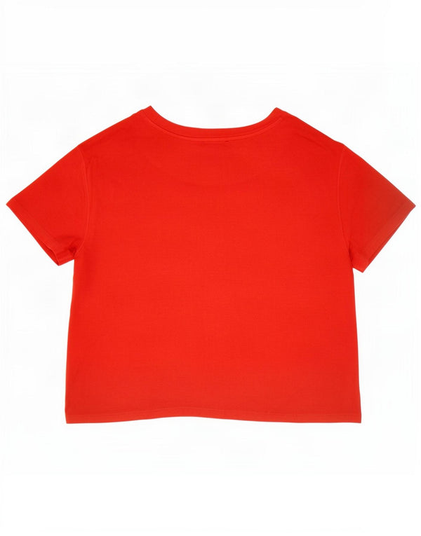 Marks & Spencer Damen T-Shirt Top UK 14 Mittelrote Viskose