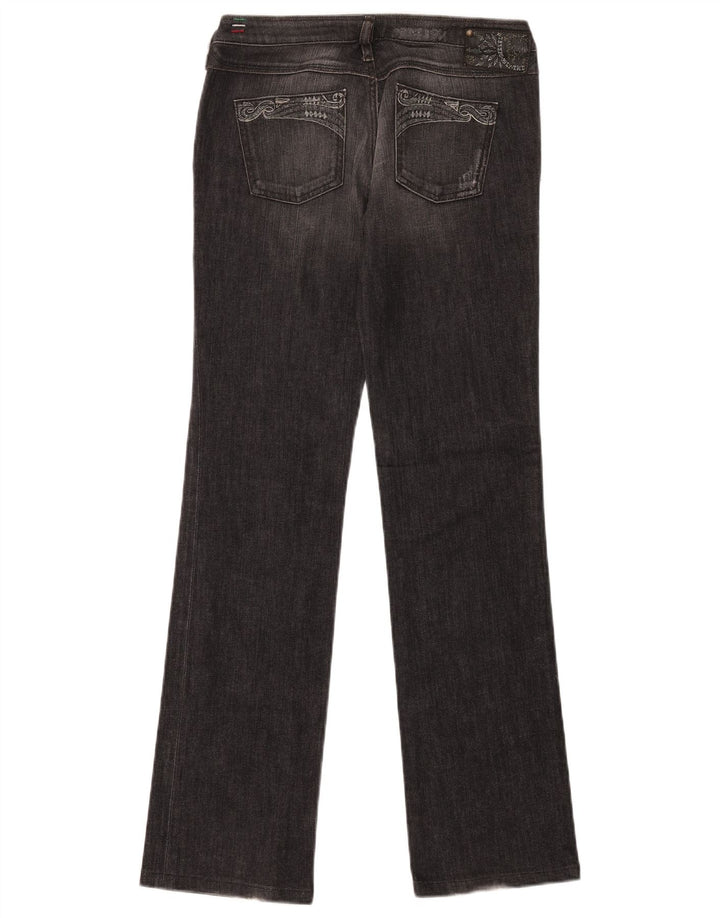 Diesel Damen Kycut Straight Jeans W28 L34 Schwarze Baumwolle