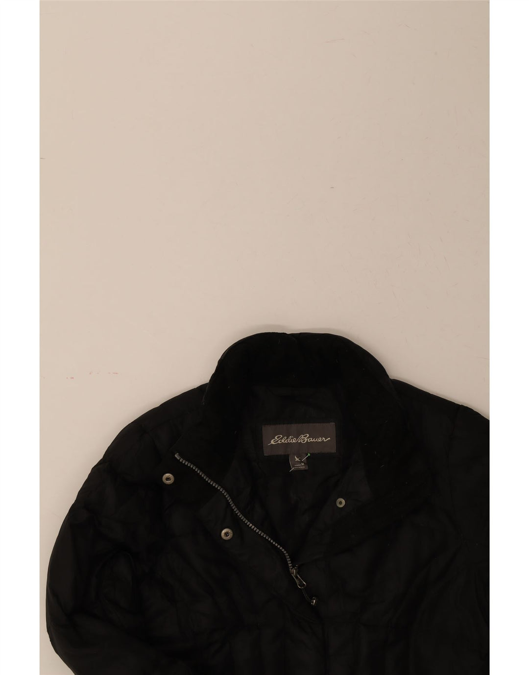 EDDIE BAUER Womens Padded Coat UK 14 Medium Black Polyester Vintage Eddie Bauer and Second-Hand Eddie Bauer from Messina Hembry 