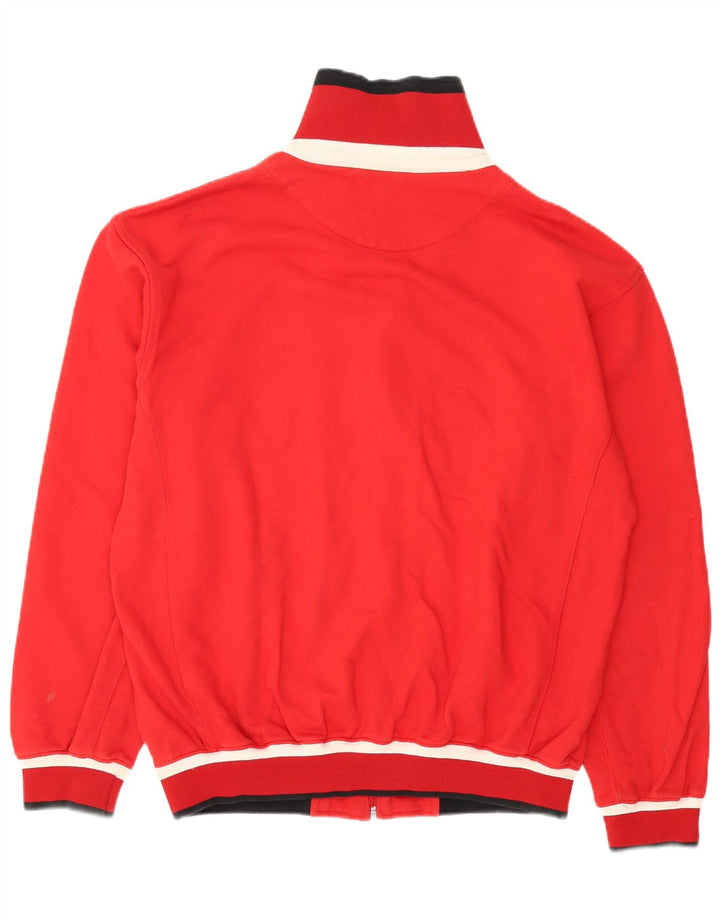 Kappa Herren-Trainingsanzug-Top-Jacke XL aus roter Baumwolle