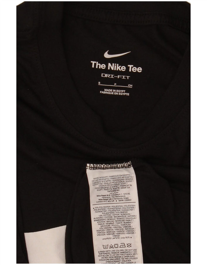 NIKE Herren Dri Fit Graphic T-Shirt Top Small Schwarz Polyester