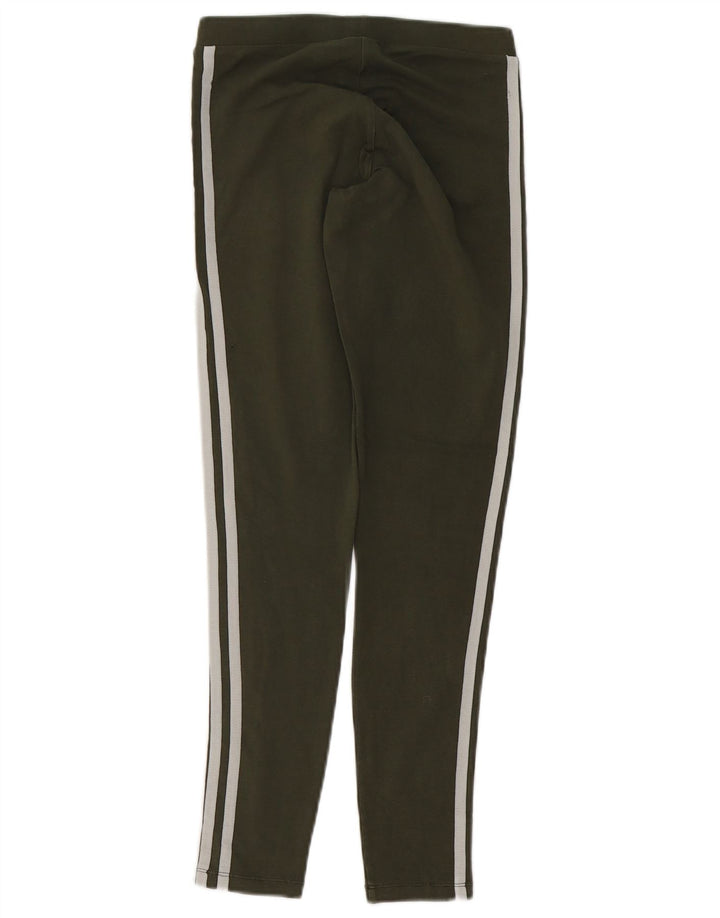 Adidas Damen Leggings UK 8 Small Khaki Baumwolle