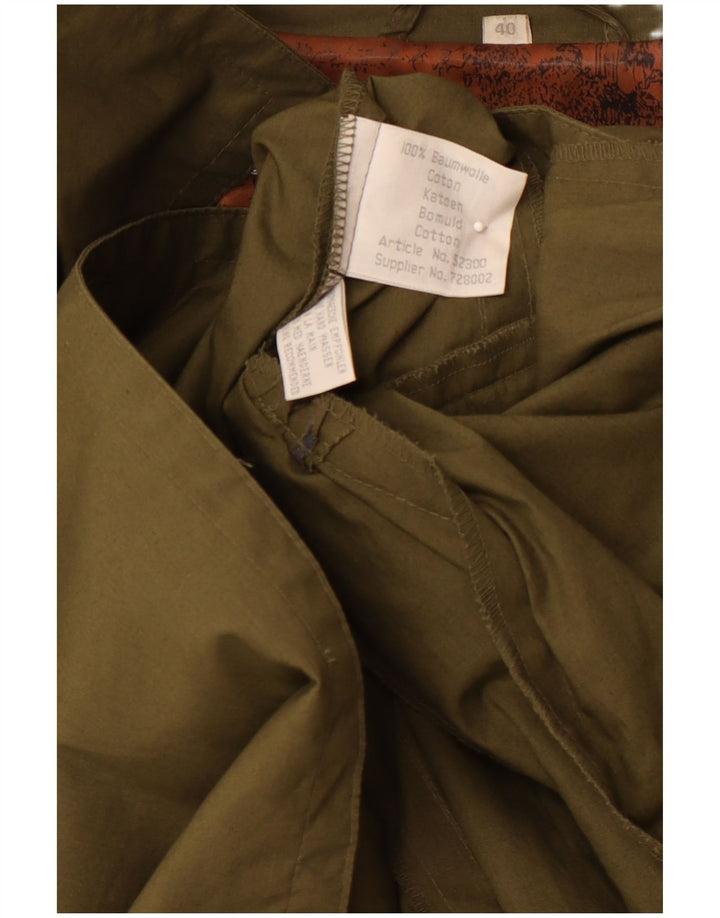 VINTAGE Damen Trenchcoat EU 40 Medium Khaki Baumwolle