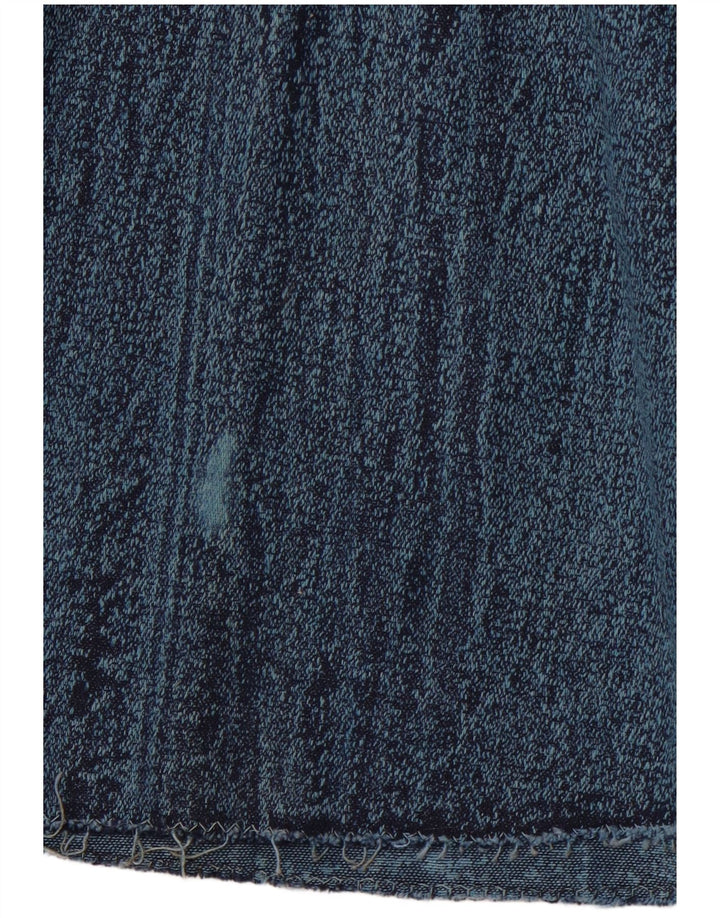 VINTAGE Jeansrock mit hoher Taille für Damen, W28, Mittelblau