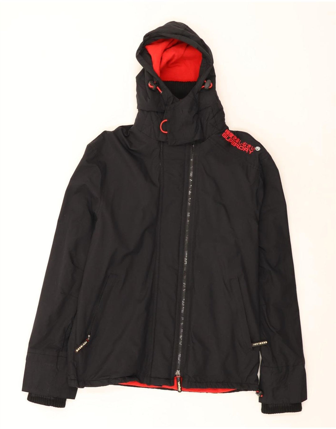 Superdry Damen Graphic Windjacke UK 14 Medium Schwarz