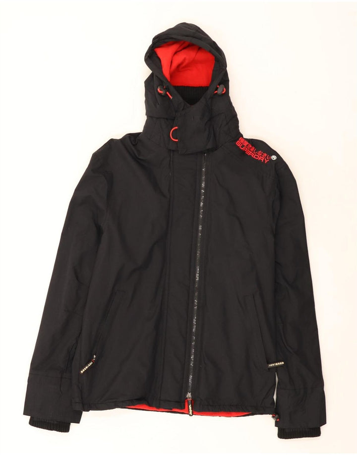 Superdry Damen Graphic Windjacke UK 14 Medium Schwarz