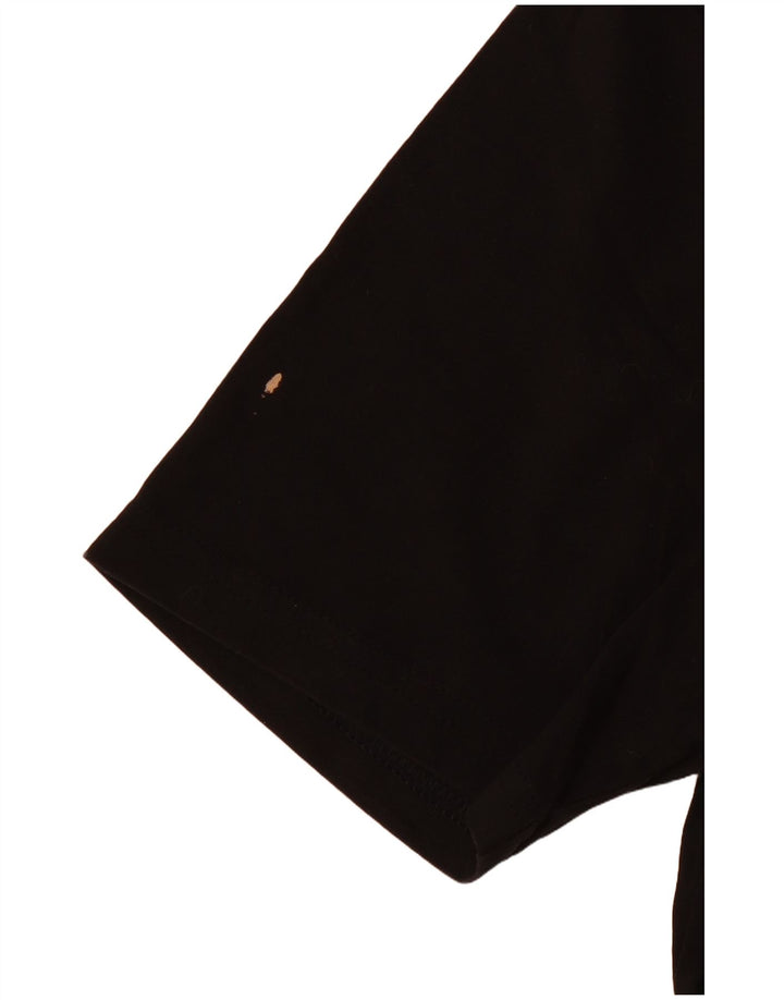 PUMA Damen Graphic T-Shirt Top UK 10 Small Schwarz Baumwolle