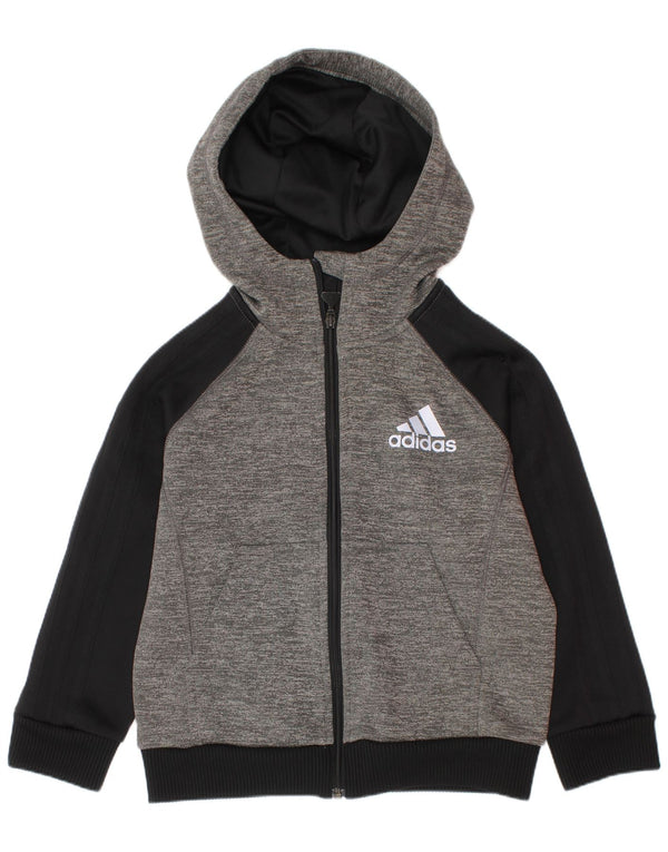 Adidas Climawarm Zip Hoodie-Pullover für Jungen, 5–6 Jahre, Grau, Farbblock