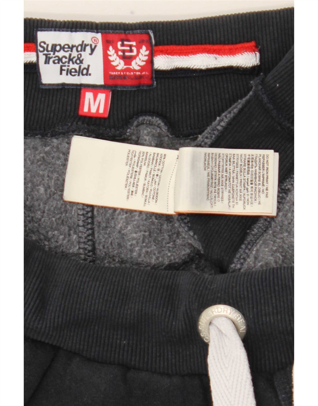 Superdry Damen-Trainingshose mit Grafik, UK 14, mittelschwarz, Baumwolle