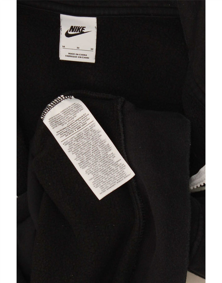 Nike Herren-Sweatshirt mit Reißverschluss am Hals, mittlere schwarze Baumwolle