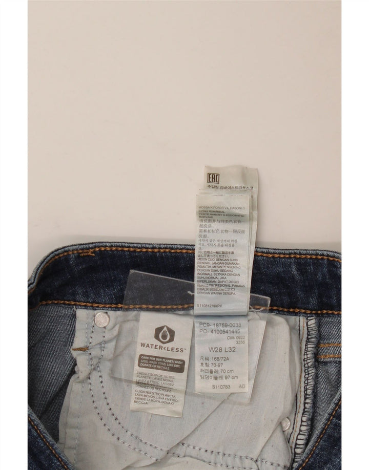 LEVI'S Damen 725 Bootcut-Jeans mit hohem Bund, W28, L32, blaue Baumwolle