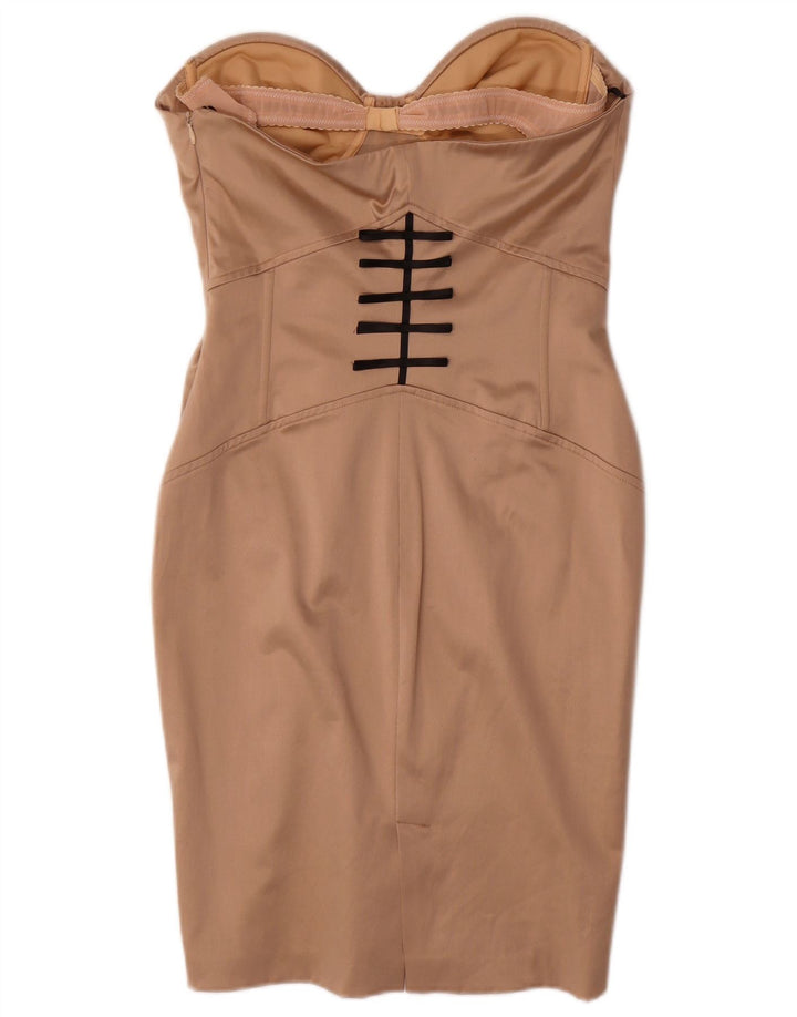 Elisabetta Franchi Damen 2-teiliges Set IT 44 Mittelbeige Polyester