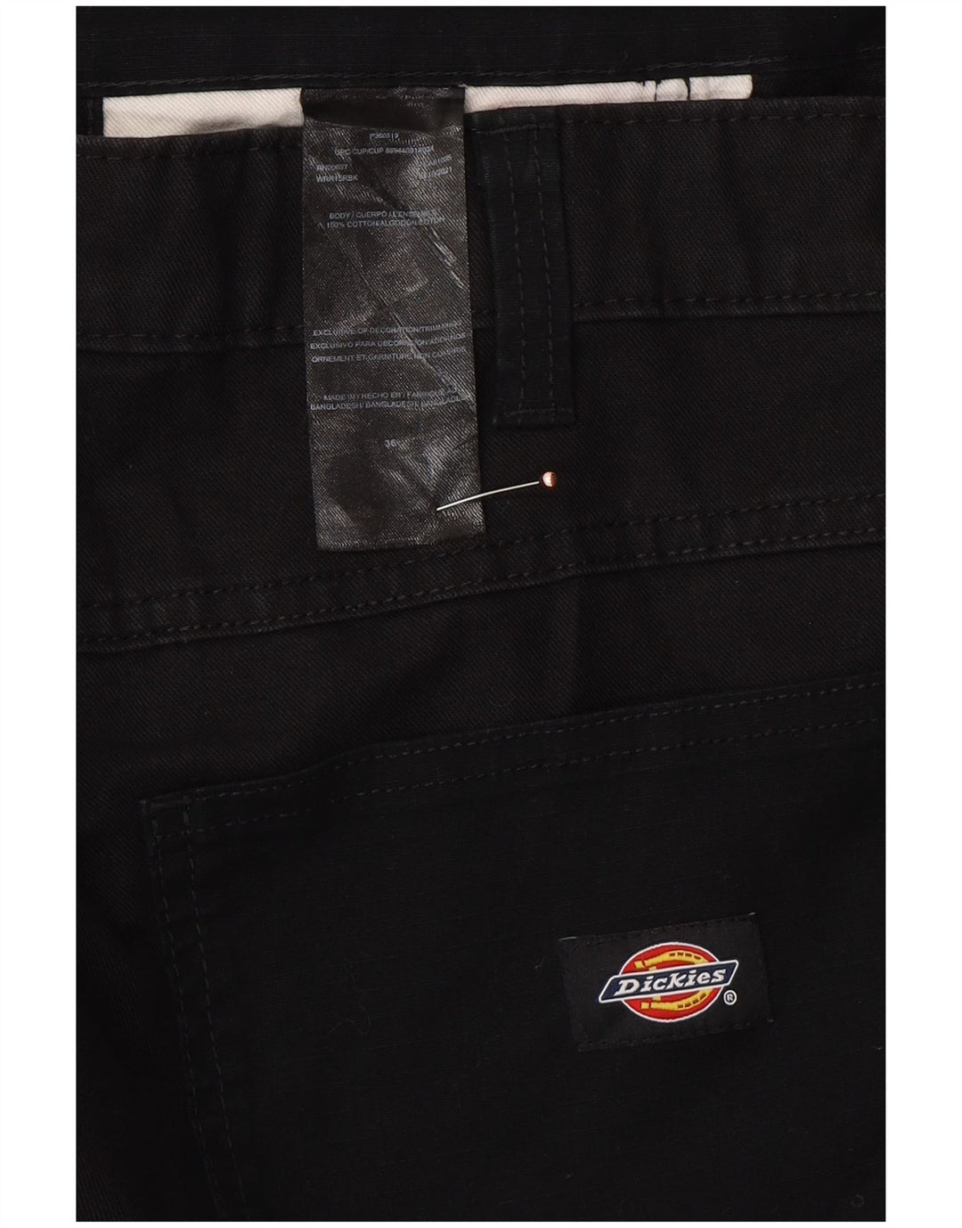 DICKIES Herren-Chino-Shorts, W36, Größe L, Schwarz, Baumwolle