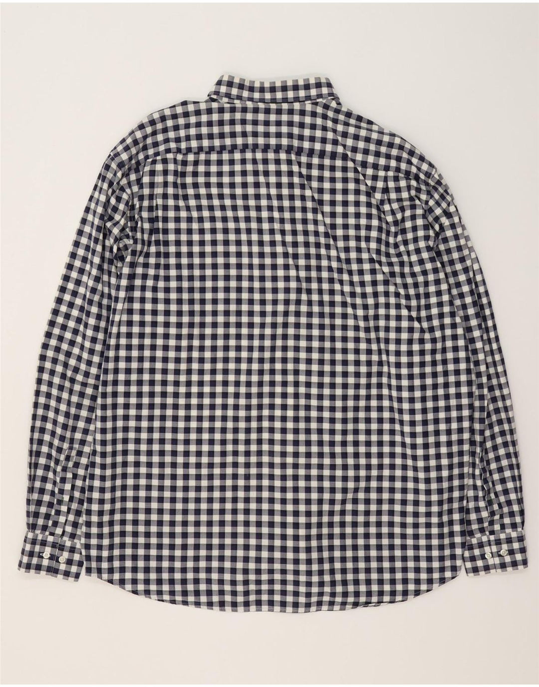 Lacoste Herren-Hemd mit normaler Passform, Größe 46 2XL, marineblaue Gingham-Baumwolle