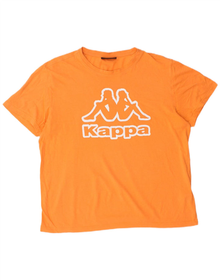 KAPPA Herren Grafik T-Shirt Top XL Orange Baumwolle