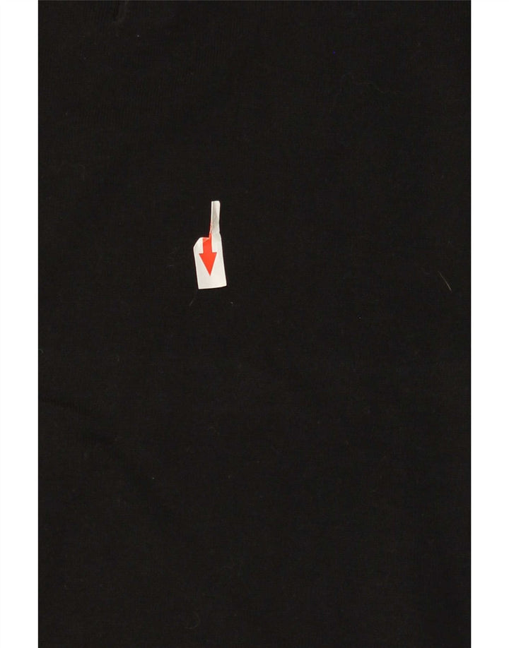 Massimo Dutti Herren-Poloshirt, groß, schwarze Baumwolle
