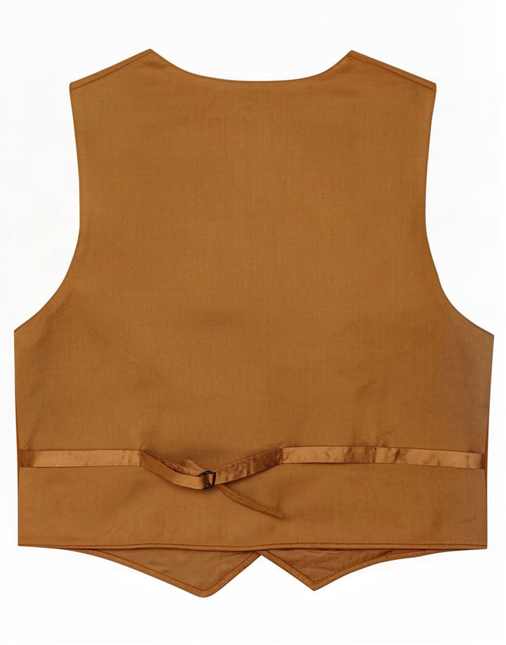 Vintage Herren Wildlederweste großes braunes Leder