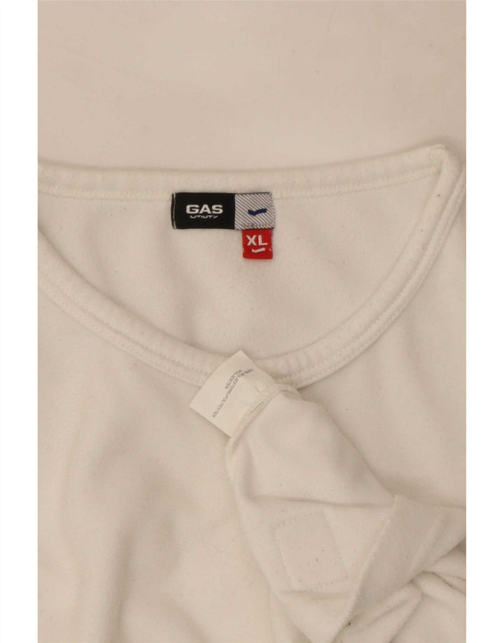 Gas Damen Top Langarm UK 18 XL Weiß Polyester