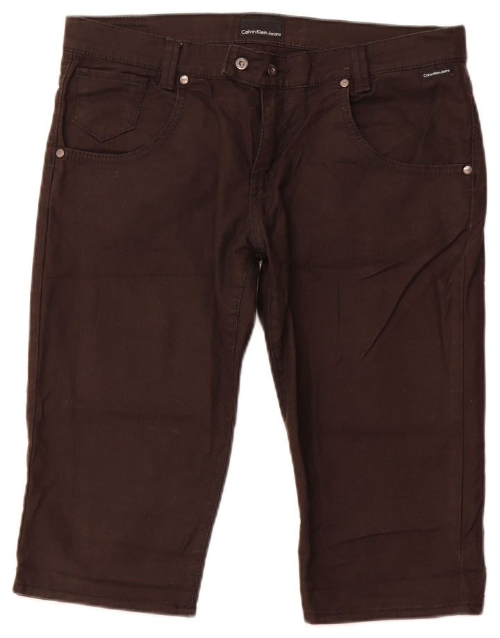 Calvin Klein Damen Bermudashorts W31 mittelbraune Baumwolle