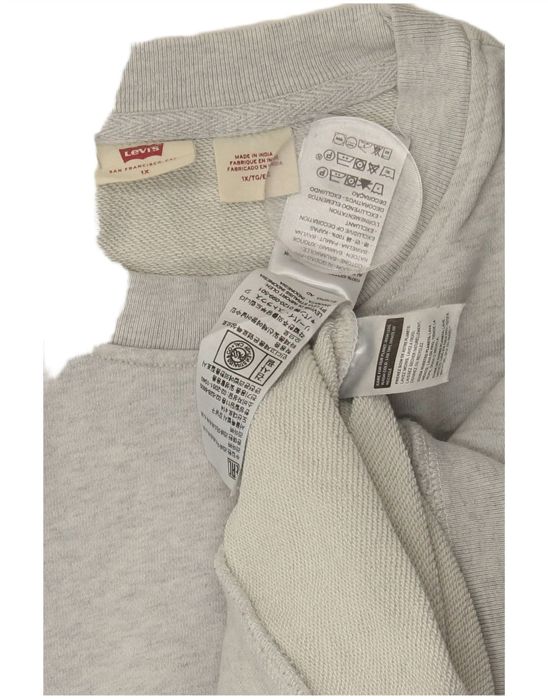 LEVI'S Womens Sweatshirt Jumper UK 18 XL Grey Cotton