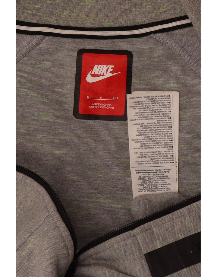 NIKE Womens Tracksuit Top Jacket UK 10 Small Grey Cotton