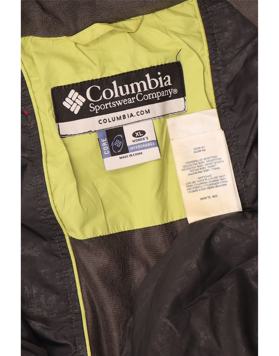 Columbia Damen Steppjacke UK 18 XL Grün Polyester