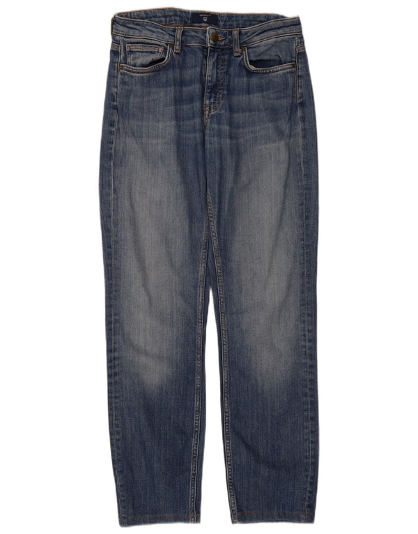 Gant Damen Straight Jeans W28 L29 Blaue Baumwolle