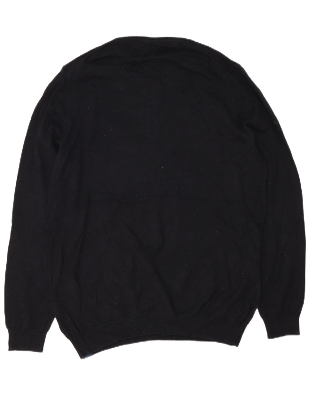 Superdry Herren-Pullover mit Rundhalsausschnitt, 2XL, schwarze Baumwolle