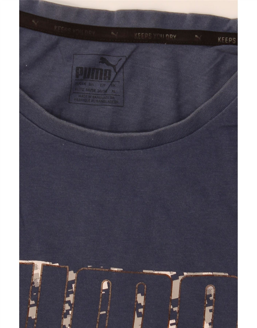 Puma Herren Grafik T-Shirt Top XL Marineblau