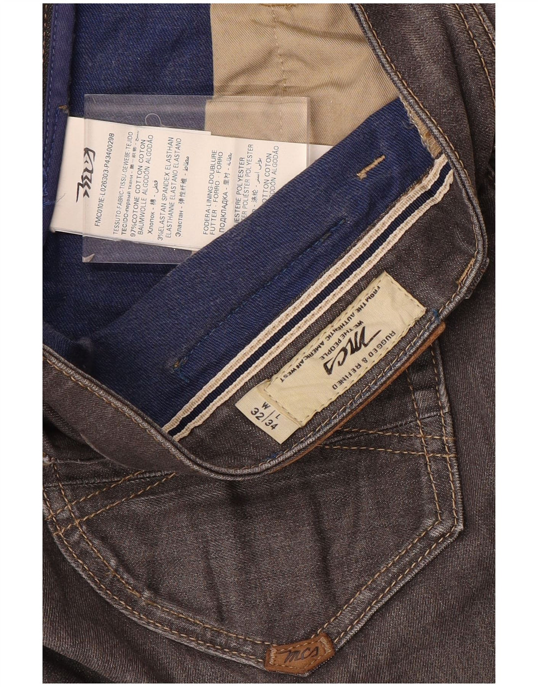 Marlboro Classics Herren Straight Jeans W32 L29 Grau