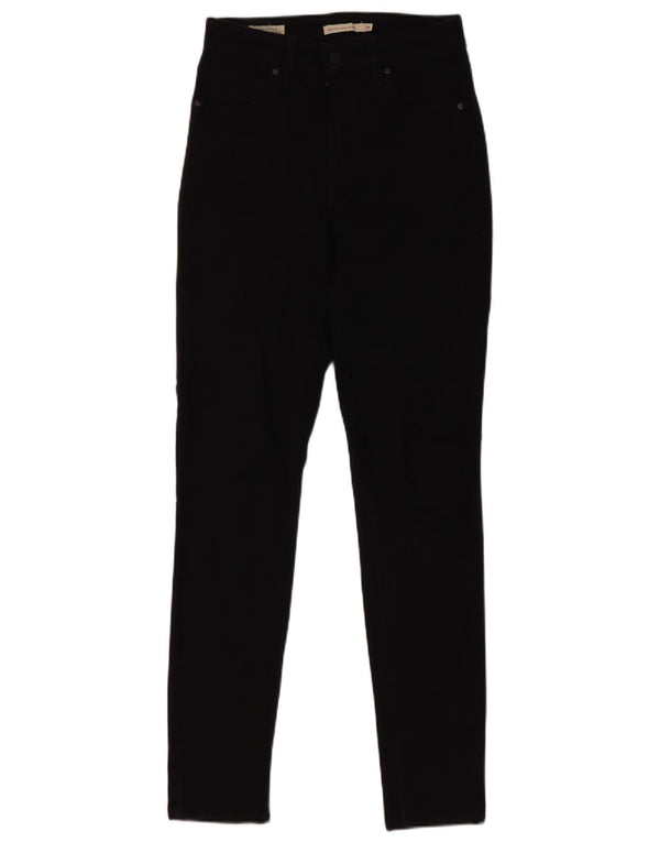 Levi's Damen 721 High Rise Skinny Jeans W26 L30 Schwarz Baumwolle